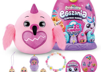 RAINBOCORNS EGGZANIA Jajko z pluszowym jednorożcem+ 5 mini jajeczek