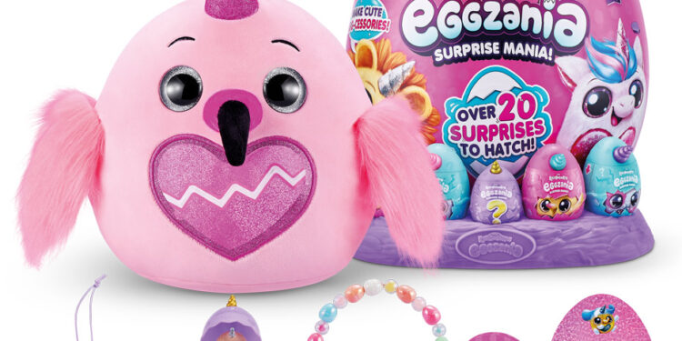 RAINBOCORNS EGGZANIA Jajko z pluszowym jednorożcem+ 5 mini jajeczek