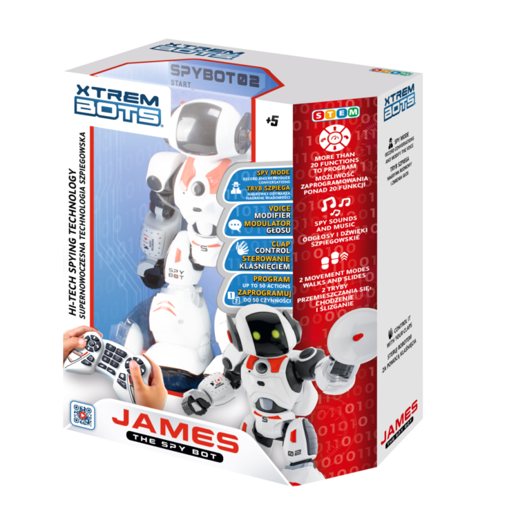 XTREM BOTS – robot interaktywny – James the Spy Bot