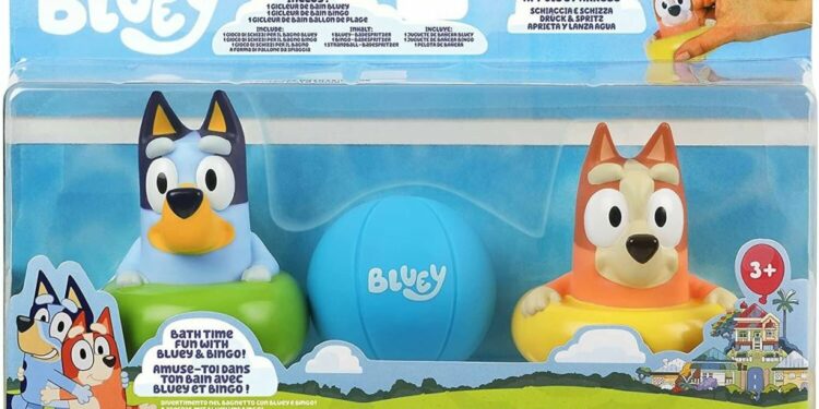 BLU13063 Bluey Figurki 3pak Do Kąpieli