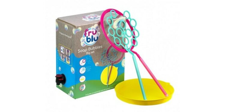 BAŃKI MYDLANE FRU BLU – ECO 3L + AKCESORIA (OBRĘCZ, DRZEWKO, TALERZYK, PŁYN 3L) – DKF0169