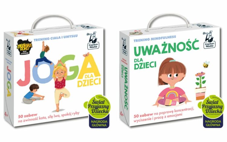 Joga i Uważność dla dzieci – bestsellerowe zestawy od Kapitana Nauki