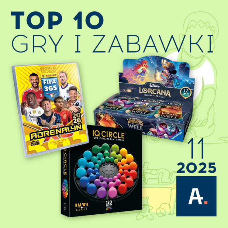 TOP 10 gier i zabawek Ateneum – listopad 2025