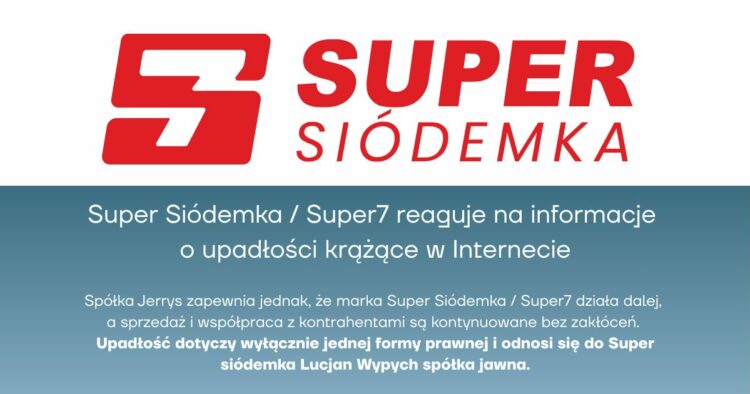 Super Siódemka / Super7 reaguje na informacje o upadłości krążące w internecie