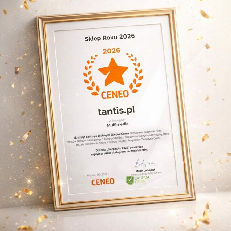 Tantis.pl Sklepem Roku w kategorii Multimedia w Rankingu Zaufanych Sklepów Ceneo 2026